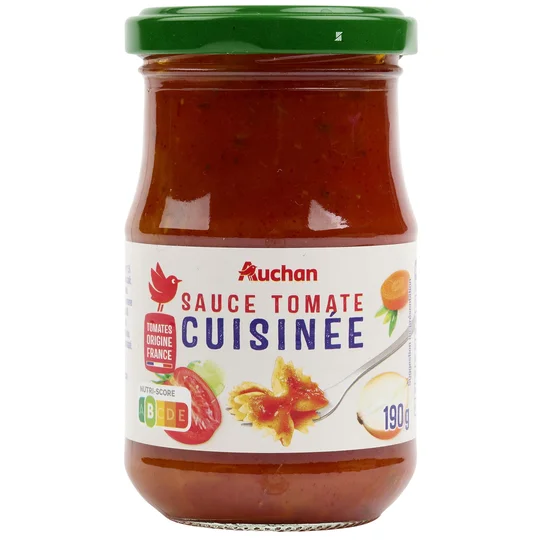 Sauce tomate cuisinée origine France en bocal