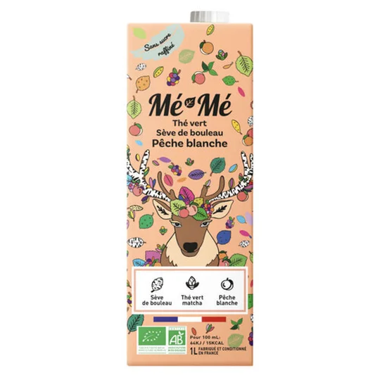 Me-Me Thé Vert Séve de Bouleau Pêche Blanche Bio