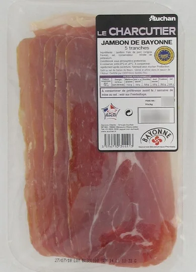 Jambon de Bayonne IGP 12 mois d'affinage