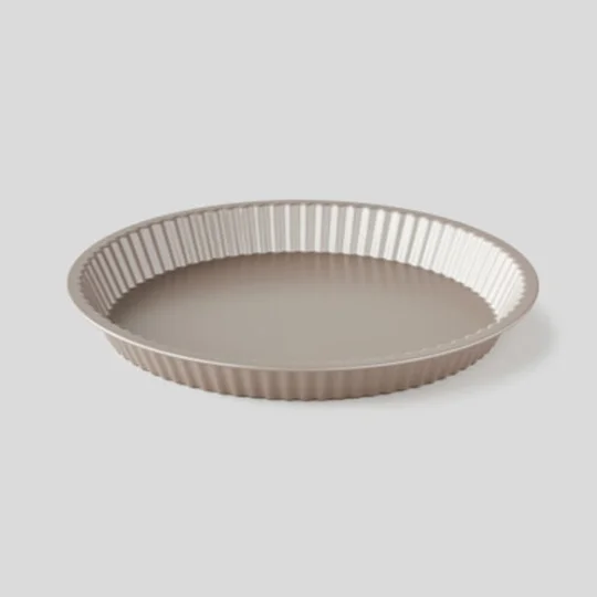 Moule À Tarte 28Cm En Acier Revêtu, Coloris Champagne