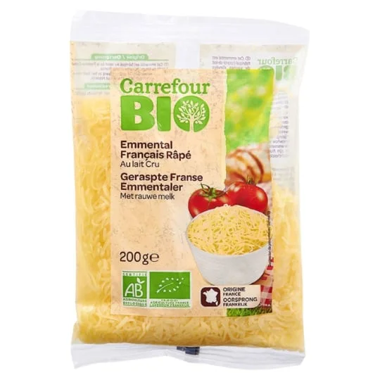 Fromage Râpé Bio Emmental Au Lait Cru
