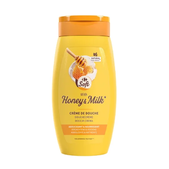 Crème de douche lait et miel
