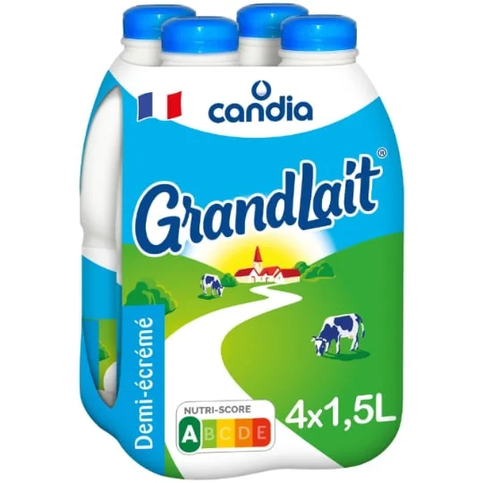 Lait Demi-Ecreme Stérilisé UHT Grandlait