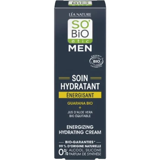 Crème Visage Soin Hydratant Energisant au Jus d'Aloe Vera Bio
