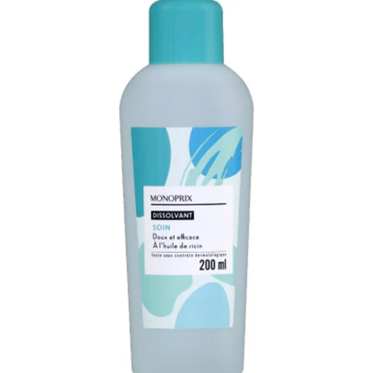 Dissolvant soin à l huile de ricin