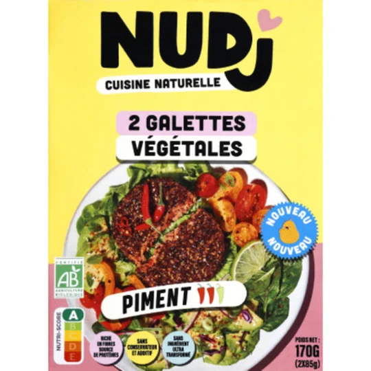 Galettes végétales piment poivron bio x2