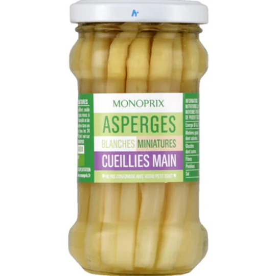 Asperges blanches miniatures cueillies main