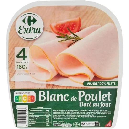 Blanc de poulet doré au four