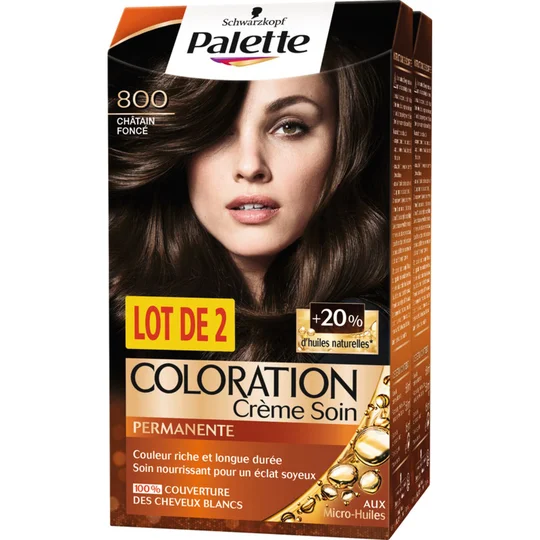 Coloration crème soin permanente N°800 châtain foncé