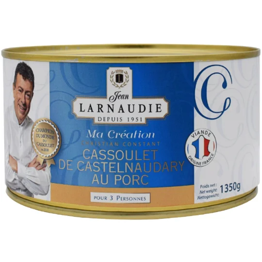 Plat cuisiné cassoulet de castel Naudary au port