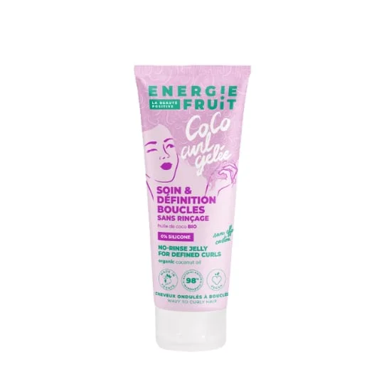 Soin Cheveux Définition Boucles sans Rinçage Huile de Coco Bio