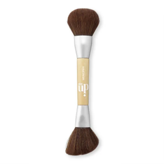 Pinceau en bois duo poudre & blush x1