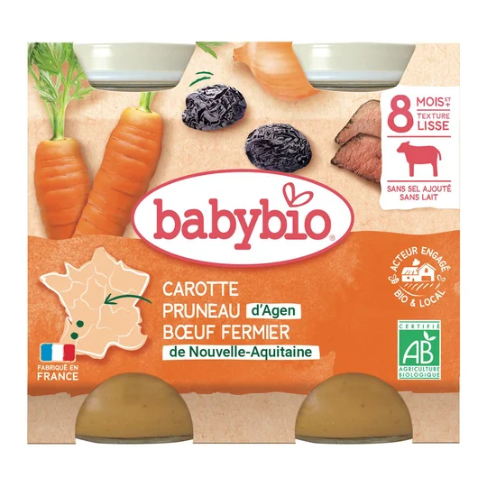 Petits pots Carotte boeuf - 8mois