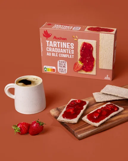 Tartines craquantes au blé complet sans huile de palme