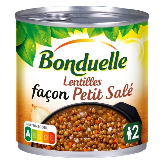 Lentilles façon petit salé