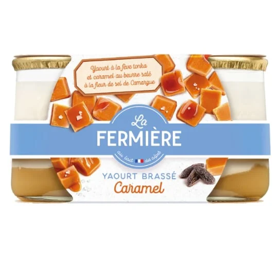 Yaourt brassé caramel beurre salé