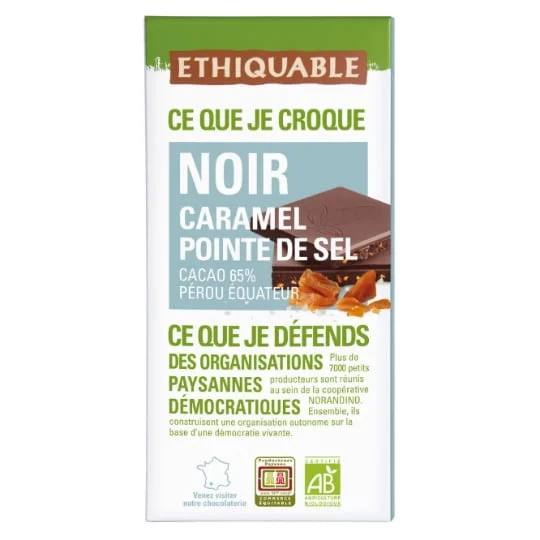 Chocolat noir caramel Pérou/Equateur Bio