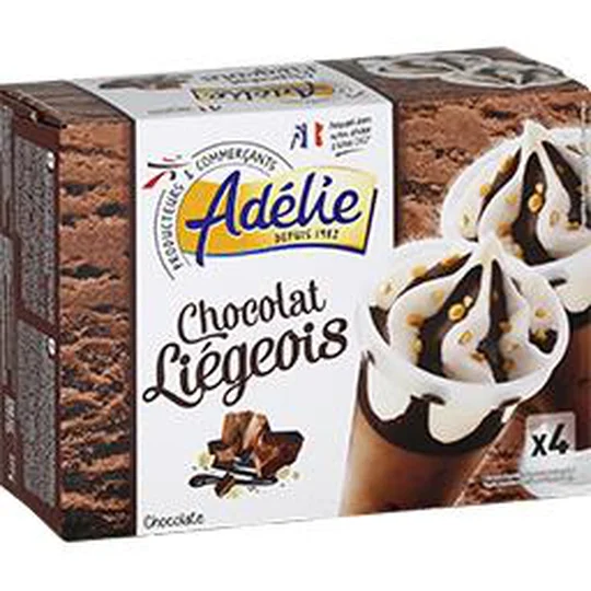 Glace chocolat liégeois