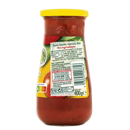 Sauce tomates cuisinées Bio