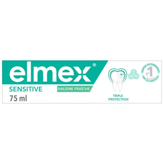 Dentifrices Dents sensibles nettoyage et fraicheur 0% colorants