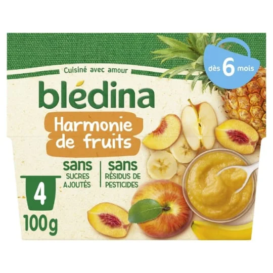Purée de fruits bébé dès 6 mois harmonie de fruits