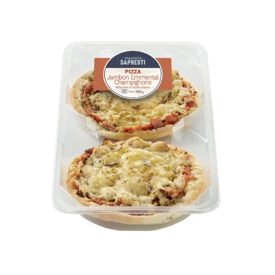Pizzas jambon emmental champignon