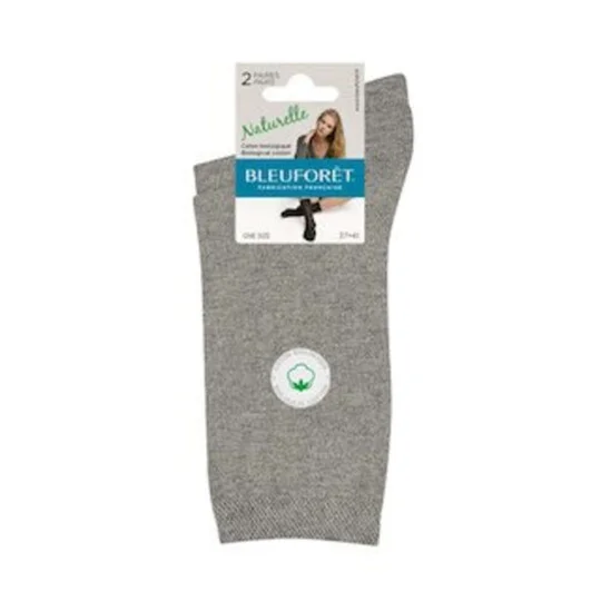 Chaussettes En Coton X2 Grises TU
