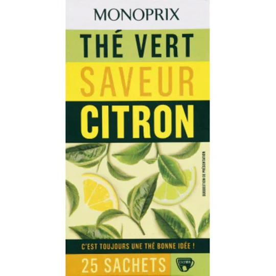 Thé vert saveur citron