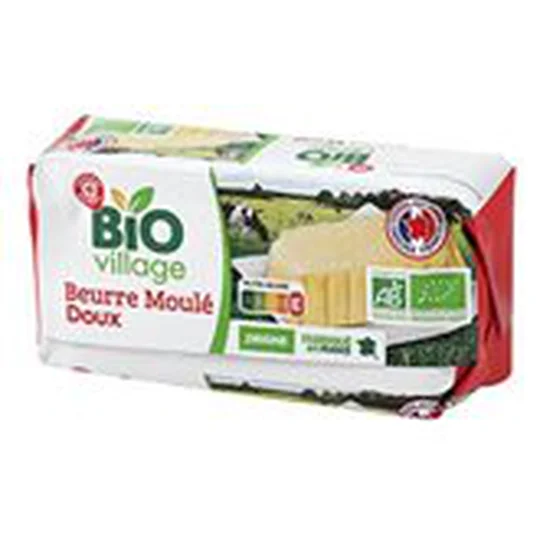 Beurre doux moulé 82% MG Bio