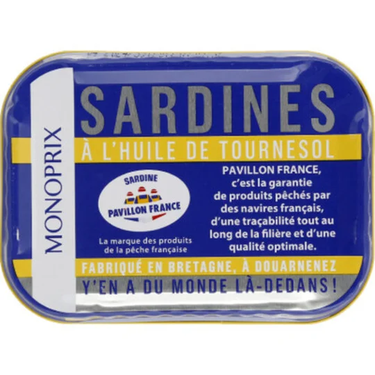 Sardines à l'huile de tournesol
