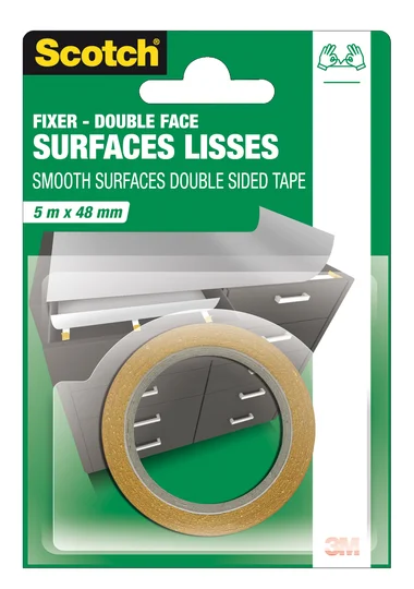 Double face surfaces lisses 5 m x 48 mm