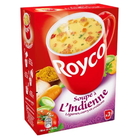 Soupe déshydratée légumes/curry/croûtons