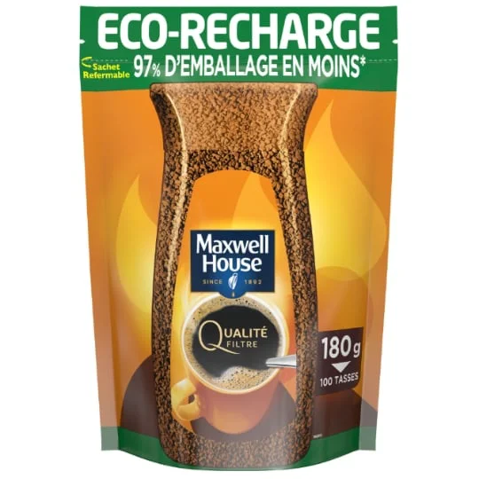 Café soluble qualité filtre éco-recharge