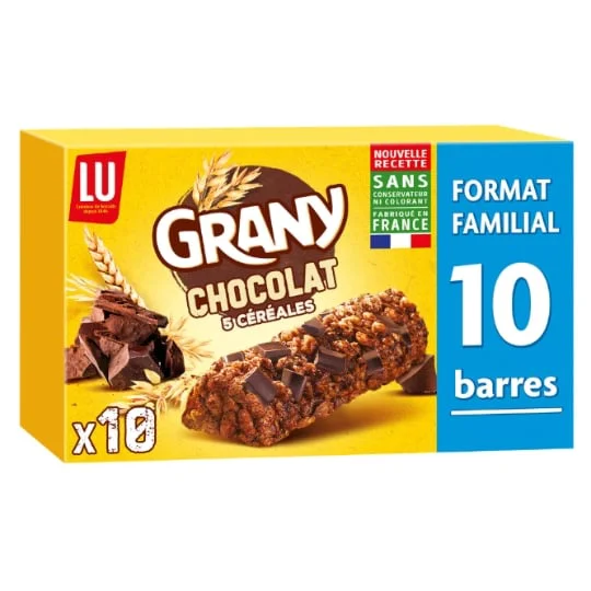 Barres de céréales au chocolat