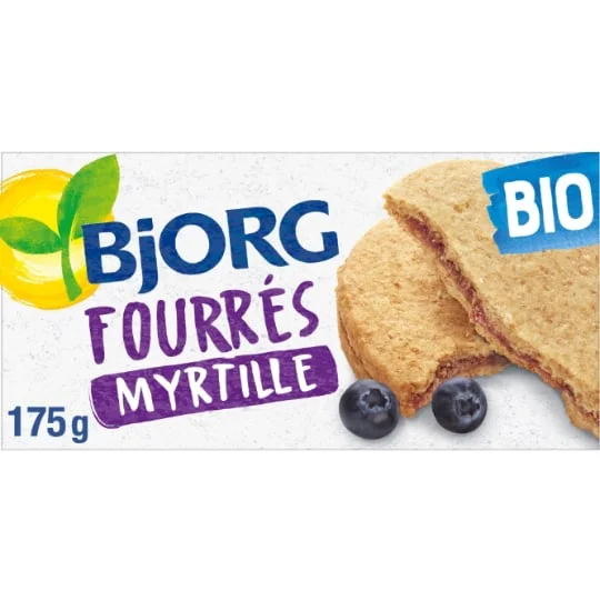 Biscuits fourrés myrtilles bio