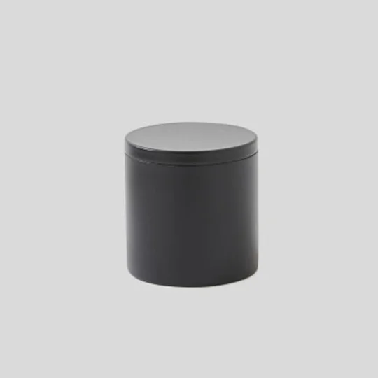 Boite Pour Coton Métal - Noir Mat