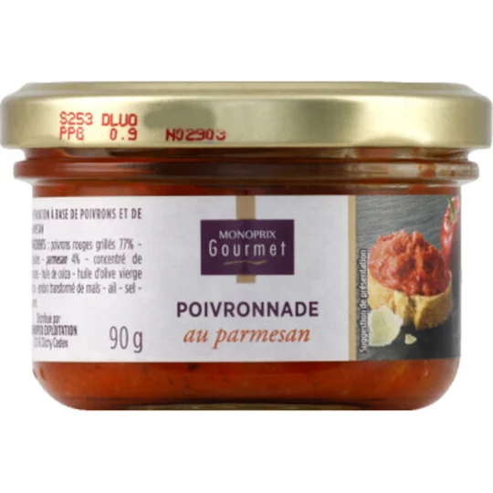 Poivronnade, préparation à base de poivrons et de parmesan