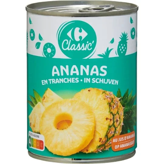 Fruits au sirop ananas en tranches