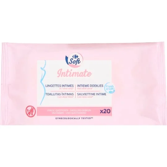 Lingettes intimes à l'aloe vera