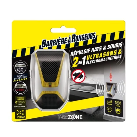 Anti rats et souris répulsif ultrasons & électromagnétique
