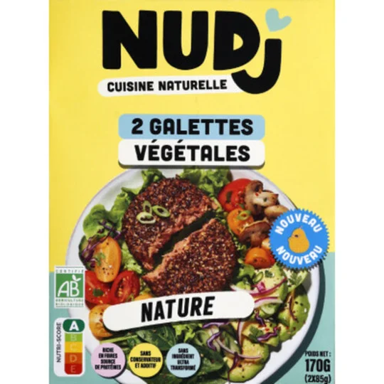 Galettes vegetales natures bio
