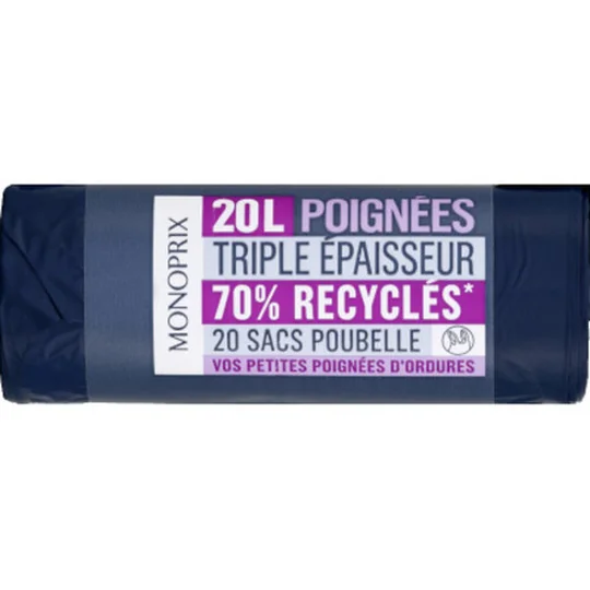 Sacs poubelle à poignées 20 L