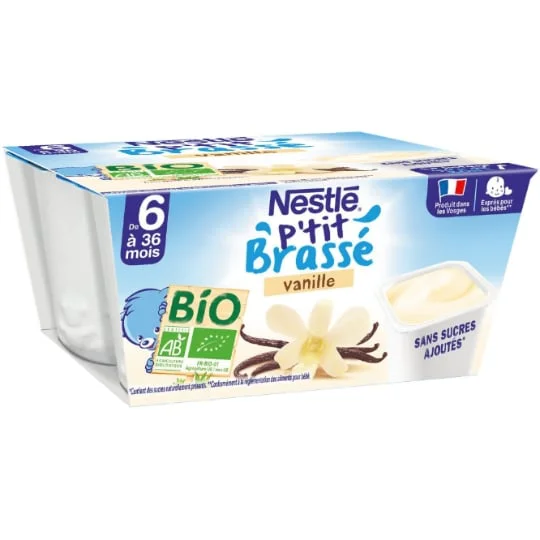 Dessert bébé dés 6 mois, vanille Bio