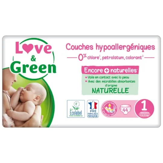 Couches bébé taille 1 : 2 - 5kg hypoallergénique