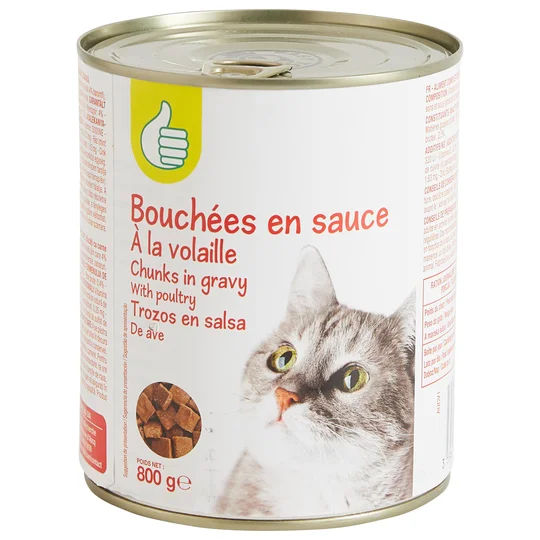 Bouchées en sauce à la volaille pour chat
