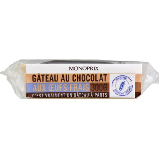 Gâteau au chocolat aux oeufs frais