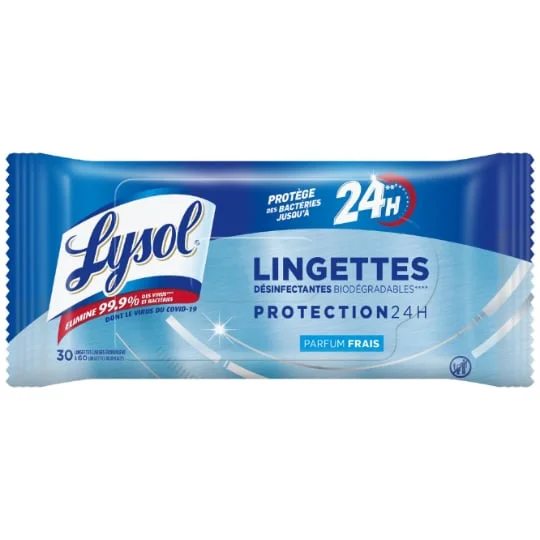 Lingette Désinfectantes 24h Frais x30