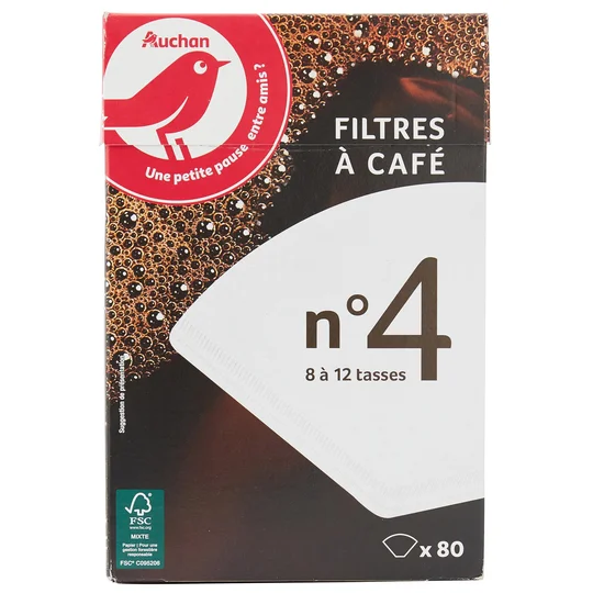 Filtres à café n°4 pour 8 à 12 tasses