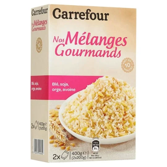 Mélange céréales blé, soja, orge, avoine