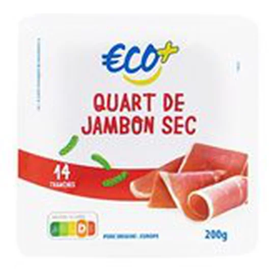 Quart de jambon sec 14 tranches